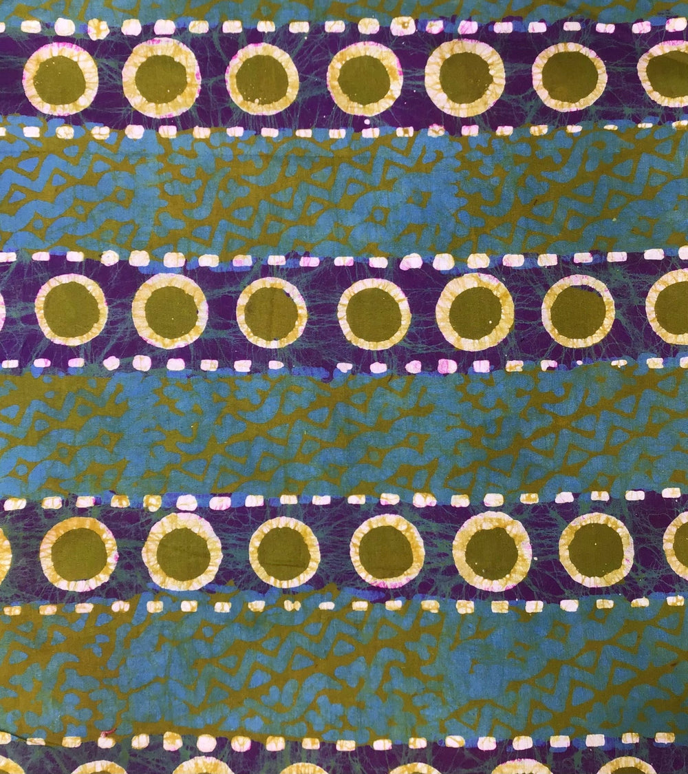 Psychedelic cells batik fabric - Violet Elizabeth - Haberdashery