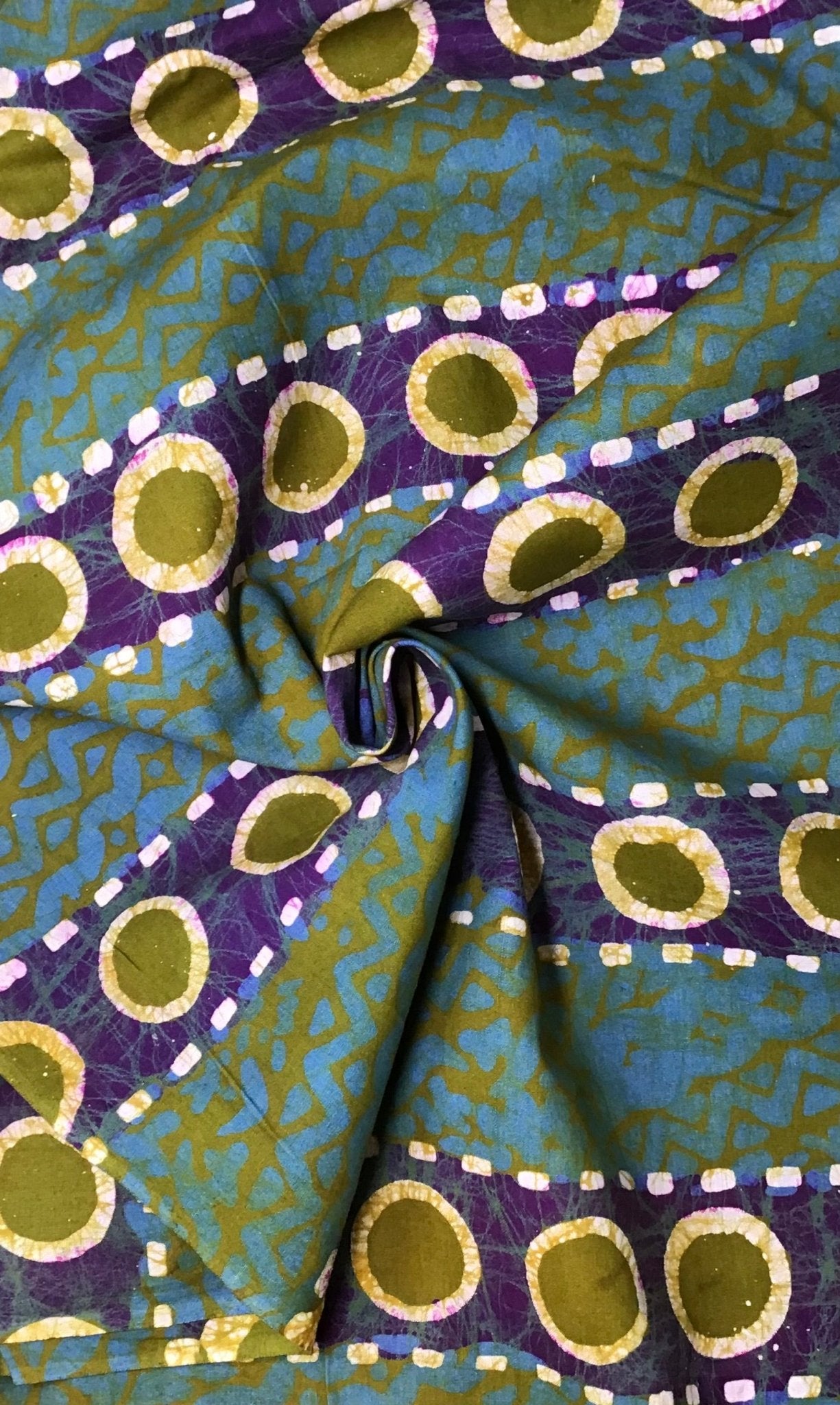 Psychedelic cells batik fabric - Violet Elizabeth - Haberdashery