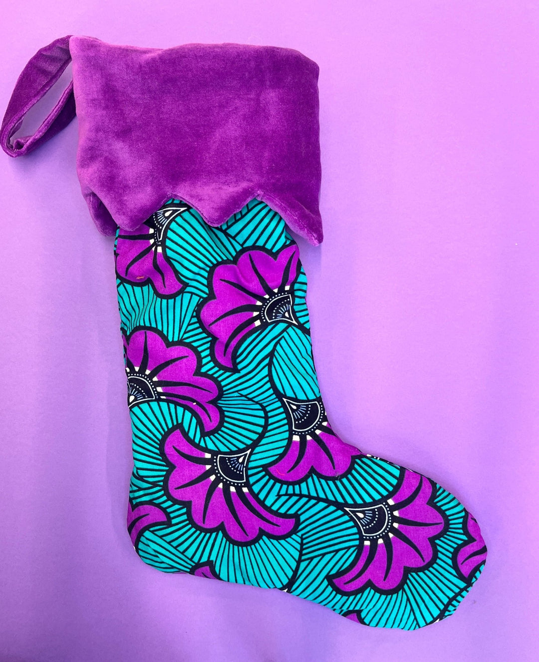 Purple Fans Handmade Christmas Stocking - Violet Elizabeth - Christmas Decorations