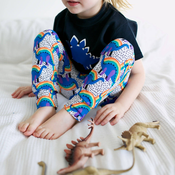 Rainbow Dino cotton sleepsuit - Violet Elizabeth - Baby & Toddler Clothing