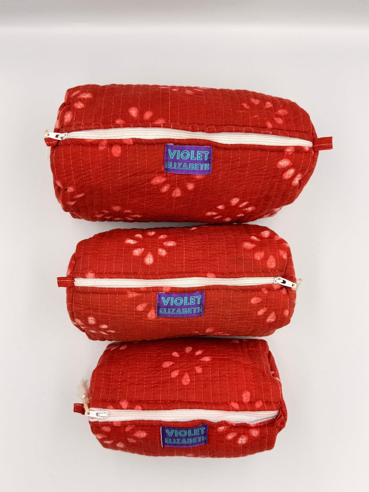 Red Batik Washbags - Violet Elizabeth - Bathroom Accessories