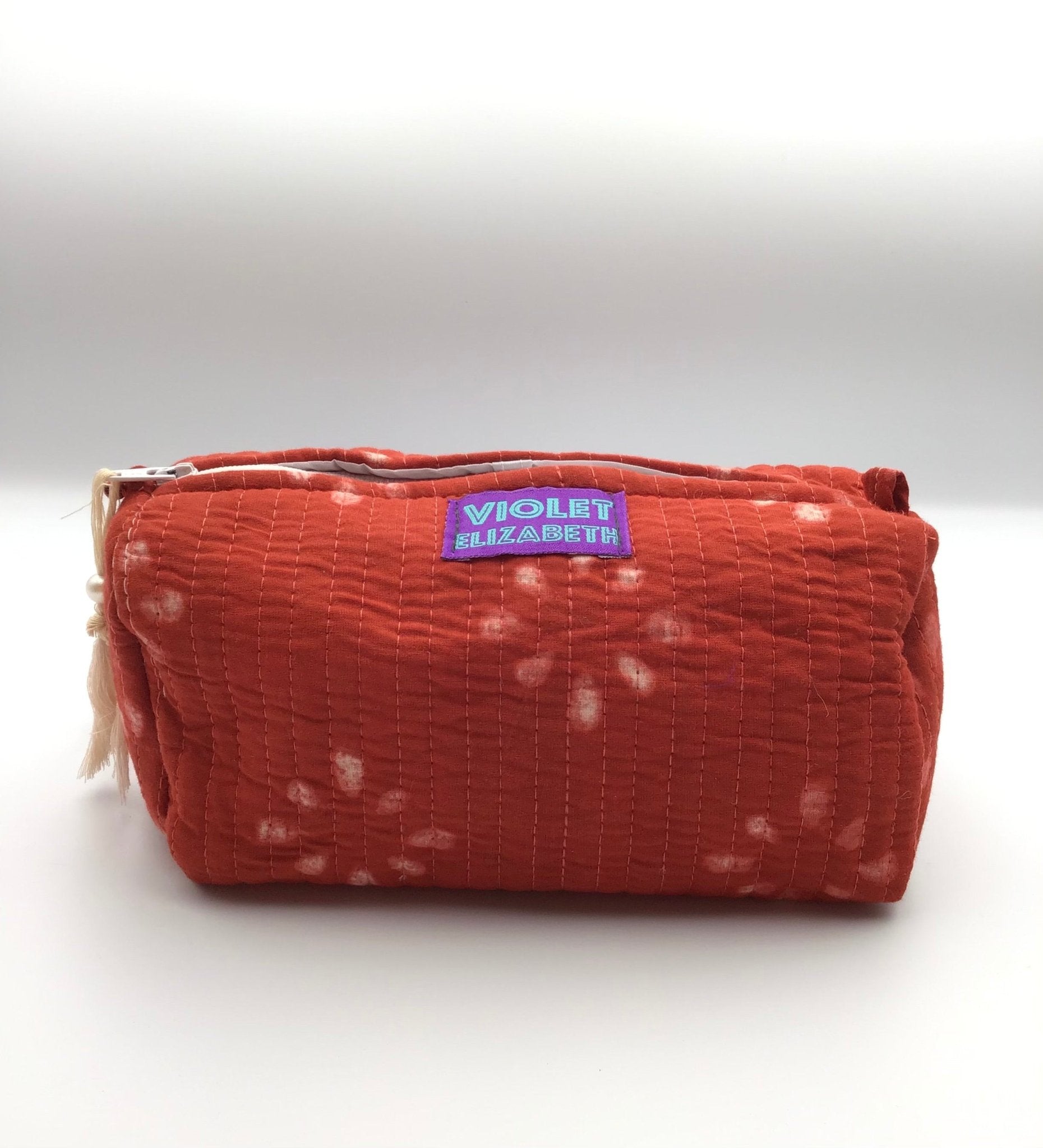 Red Batik Washbags - Violet Elizabeth - Bathroom Accessories