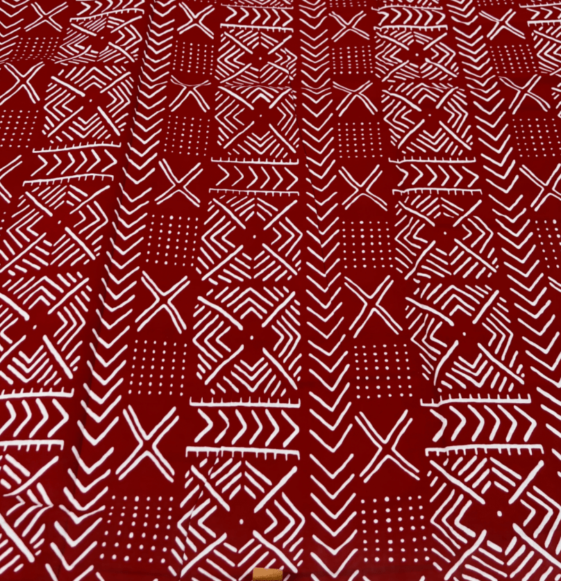 Red Digital print Mens hand printed flannel pyjama trouser - Violet Elizabeth - Clothing