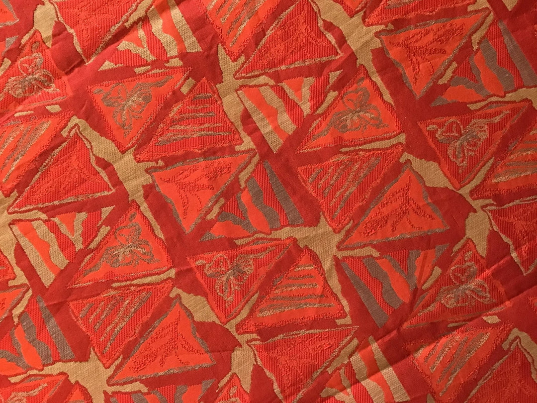 Red jaquard fabric - Violet Elizabeth - Haberdashery