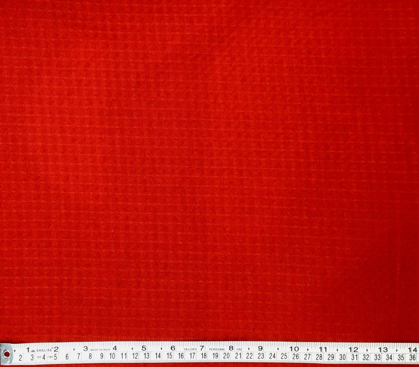 Red Waffle hand dyed Fabric 100% Cotton - Violet Elizabeth - Haberdashery