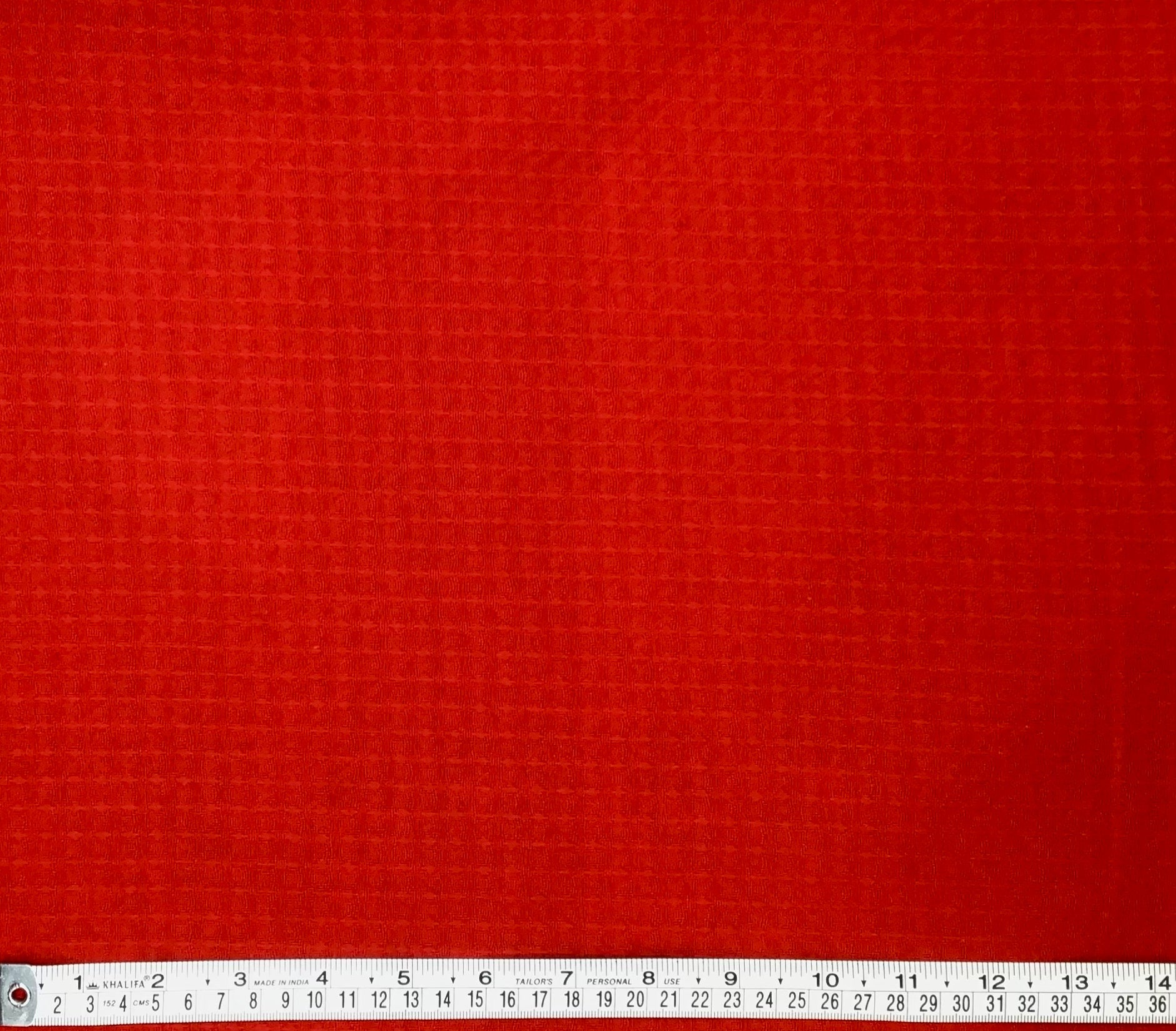 Red Waffle hand dyed Fabric 100% Cotton - Violet Elizabeth - Haberdashery