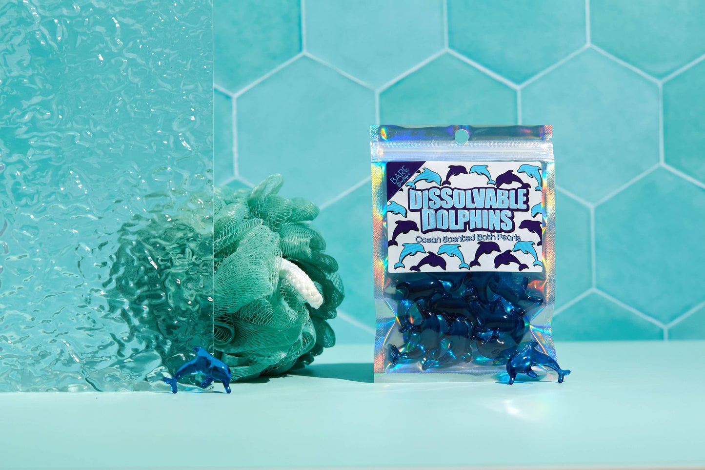 Retro Dolphin Bath Pearls - Violet Elizabeth - 