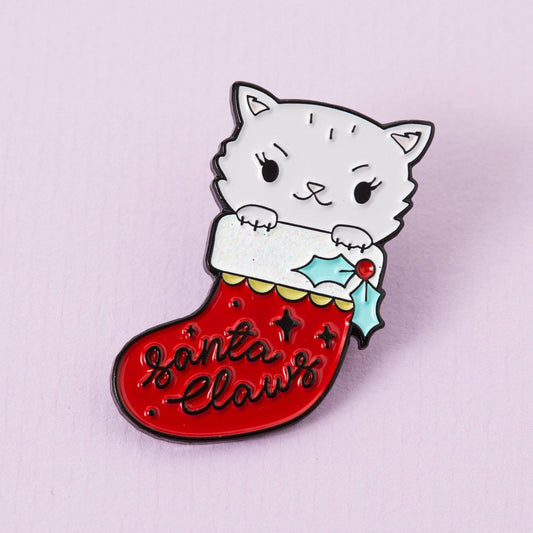 Santa Claws Enamel Pin - Violet Elizabeth - 