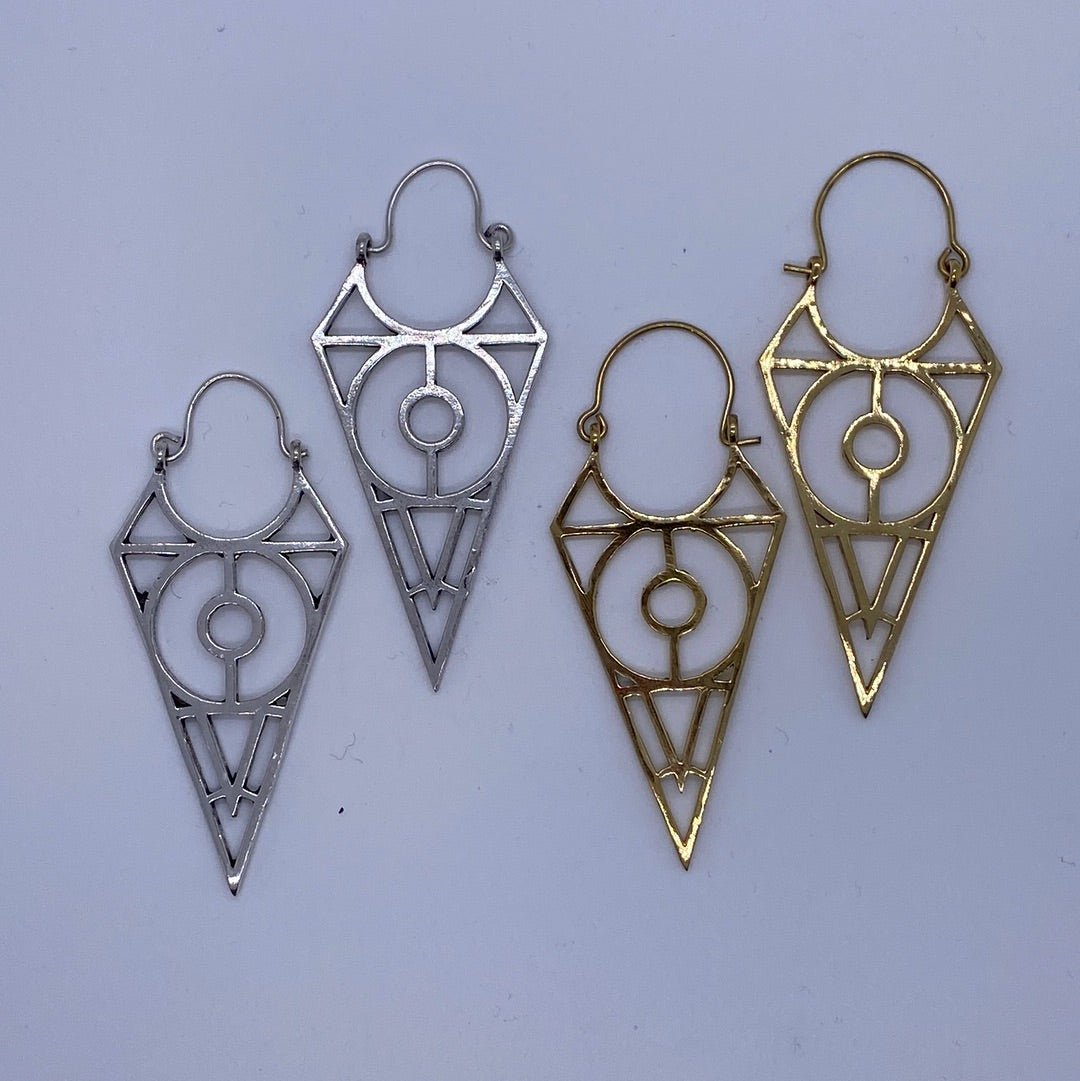 She - Ra's Shield Brass hoop earrings - Violet Elizabeth - Jewellery