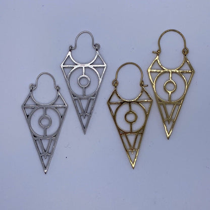 She - Ra's Shield Brass hoop earrings - Violet Elizabeth - Jewellery