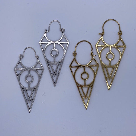 She - Ra's Shield Brass hoop earrings - Violet Elizabeth - Jewellery