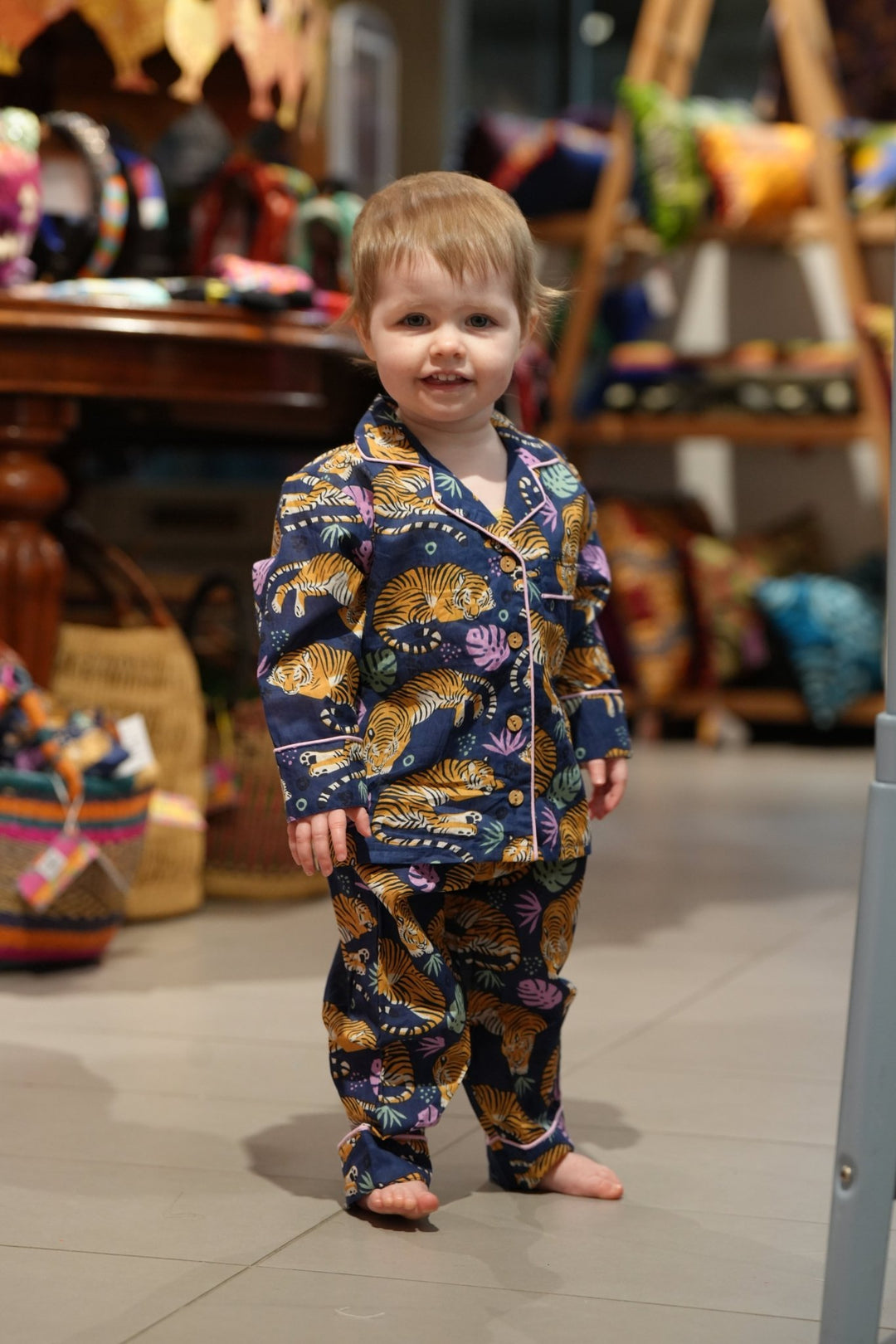 Sleeping tiger Kids Cotton Pyjamas - Violet Elizabeth - Baby & Toddler Clothing