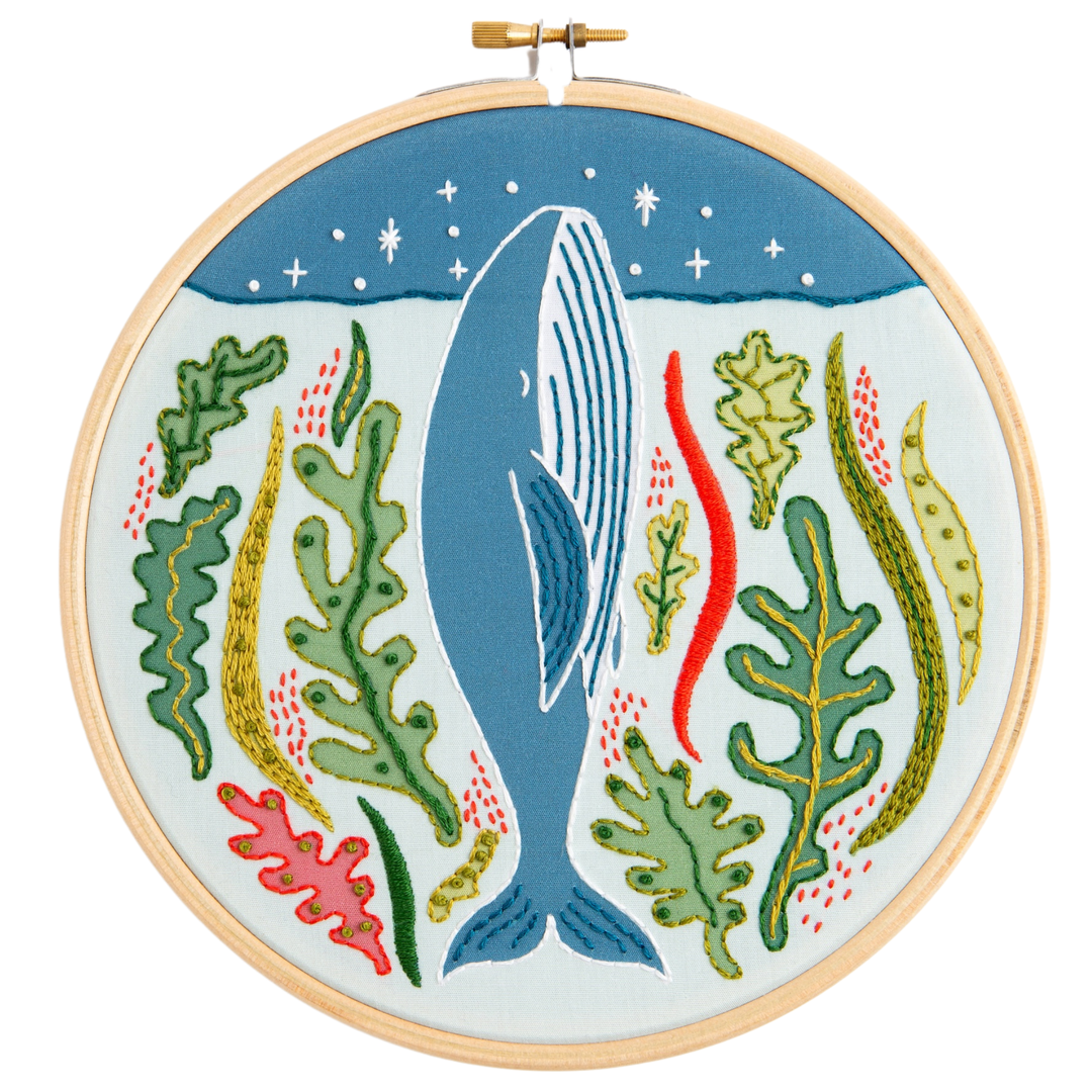 Stargazing Whale Embroidery Kit | Complete Craft Kit for Beginners - Violet Elizabeth - Haberdashery
