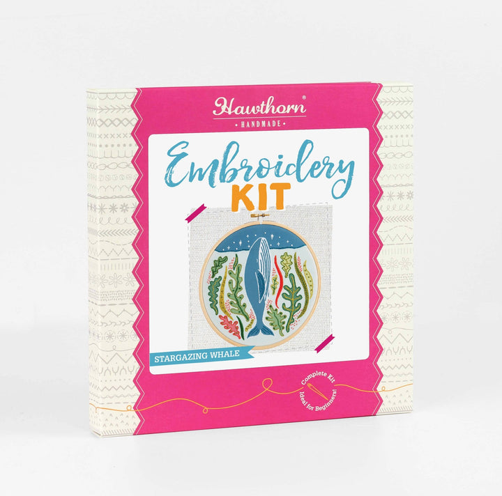 Stargazing Whale Embroidery Kit | Complete Craft Kit for Beginners - Violet Elizabeth - Haberdashery