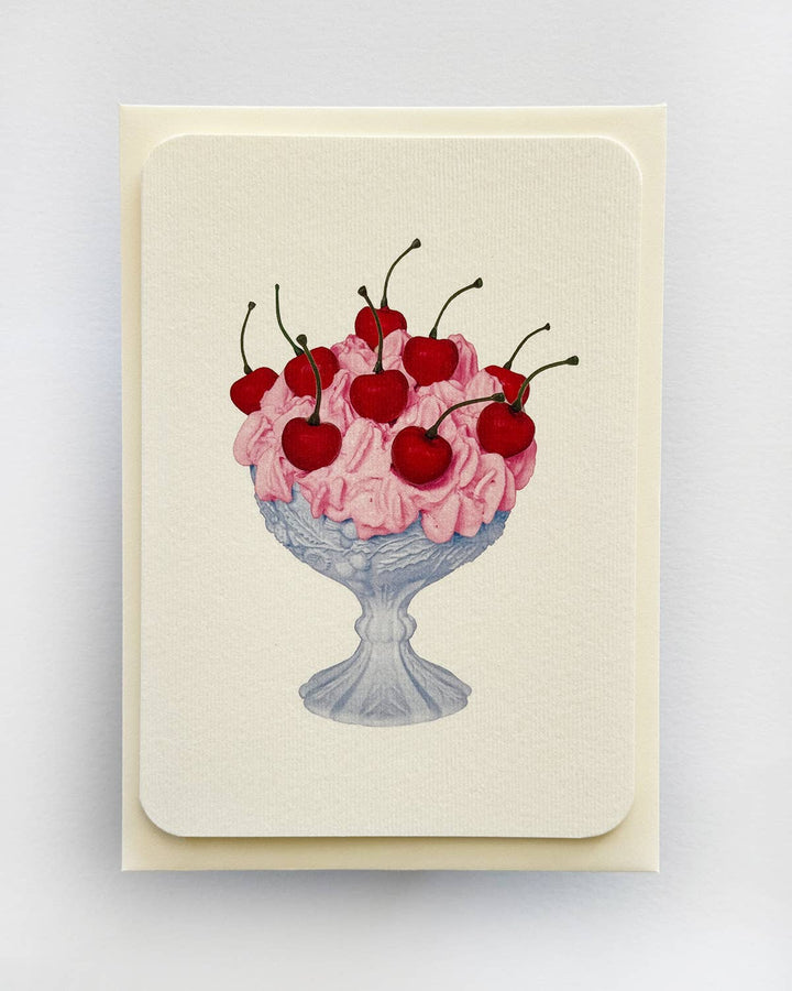 Strawberry Chantilly Cream Greeting Card | Birthday Card - Violet Elizabeth - 