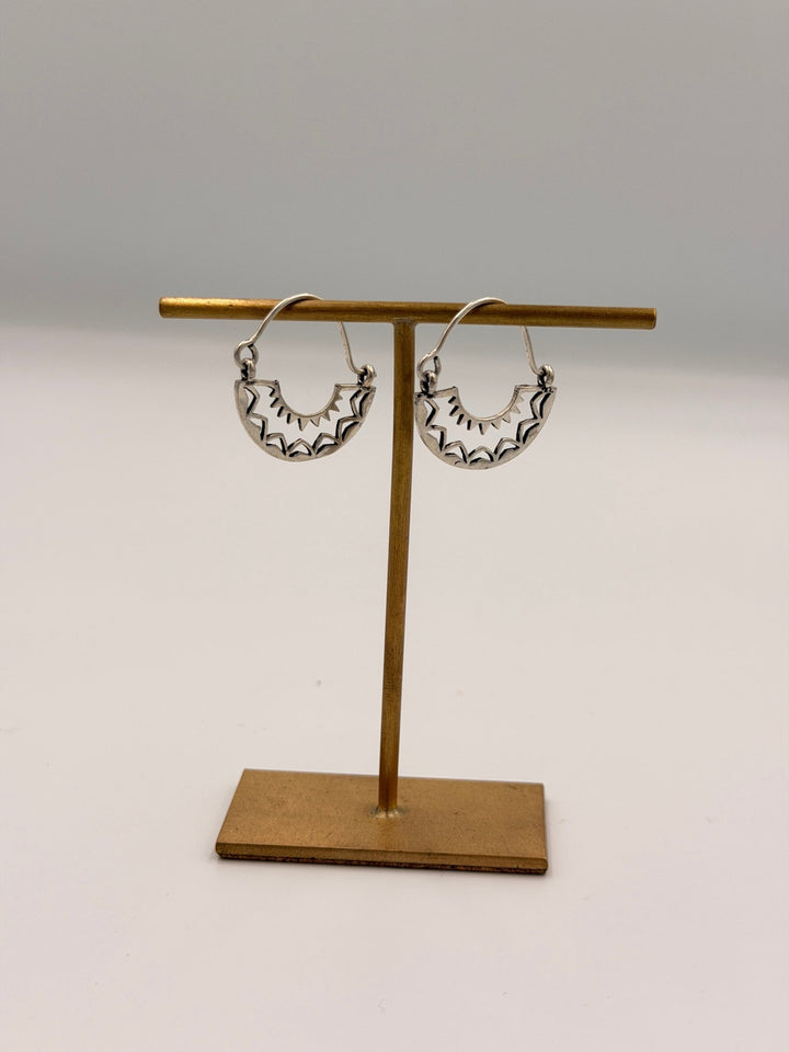 Sunset Mini Silver & Brass Earring - Violet Elizabeth - Jewellery