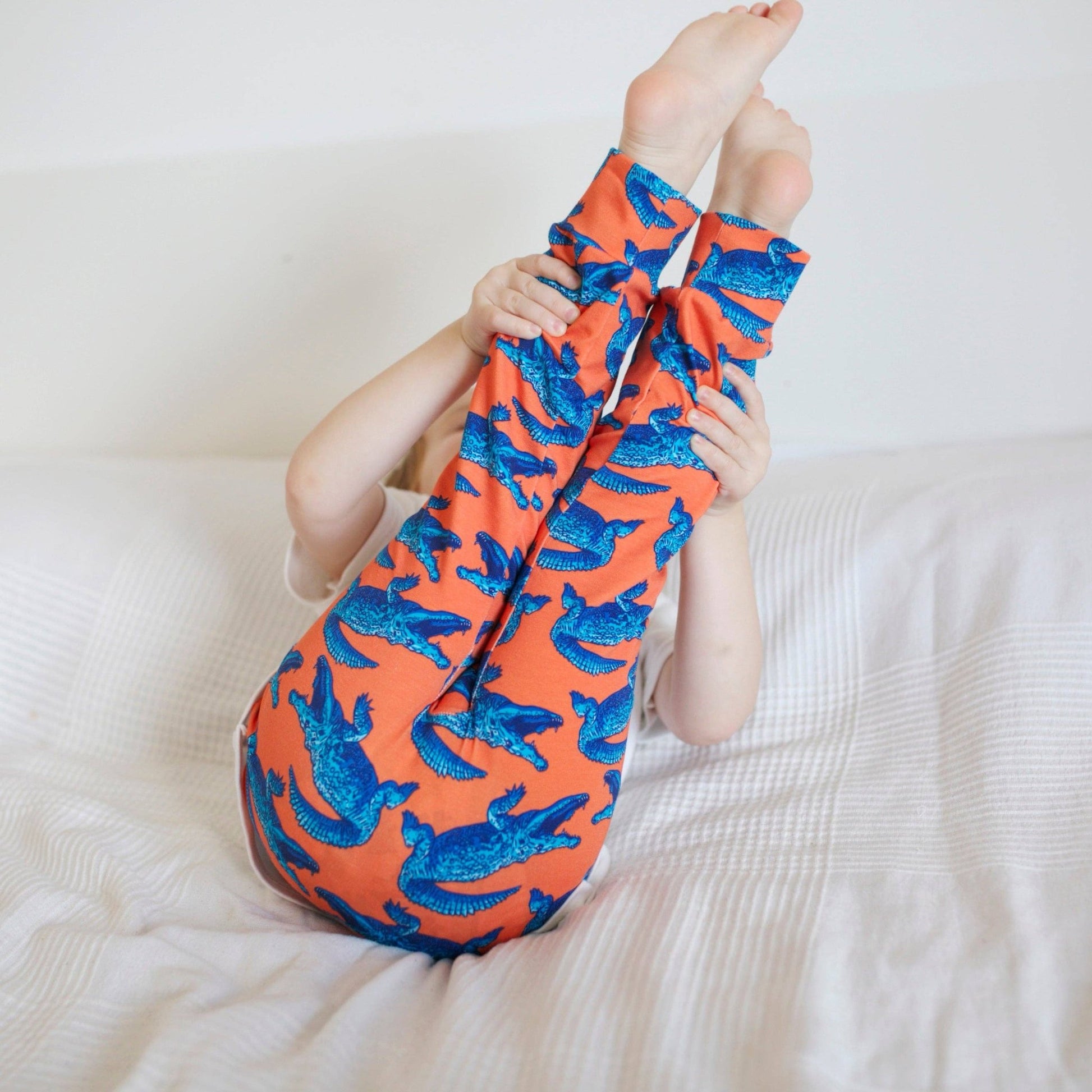 Super Mutant Blue Crocodile Leggings 0 - 6 Years: 12 - 18 M - Violet Elizabeth - 