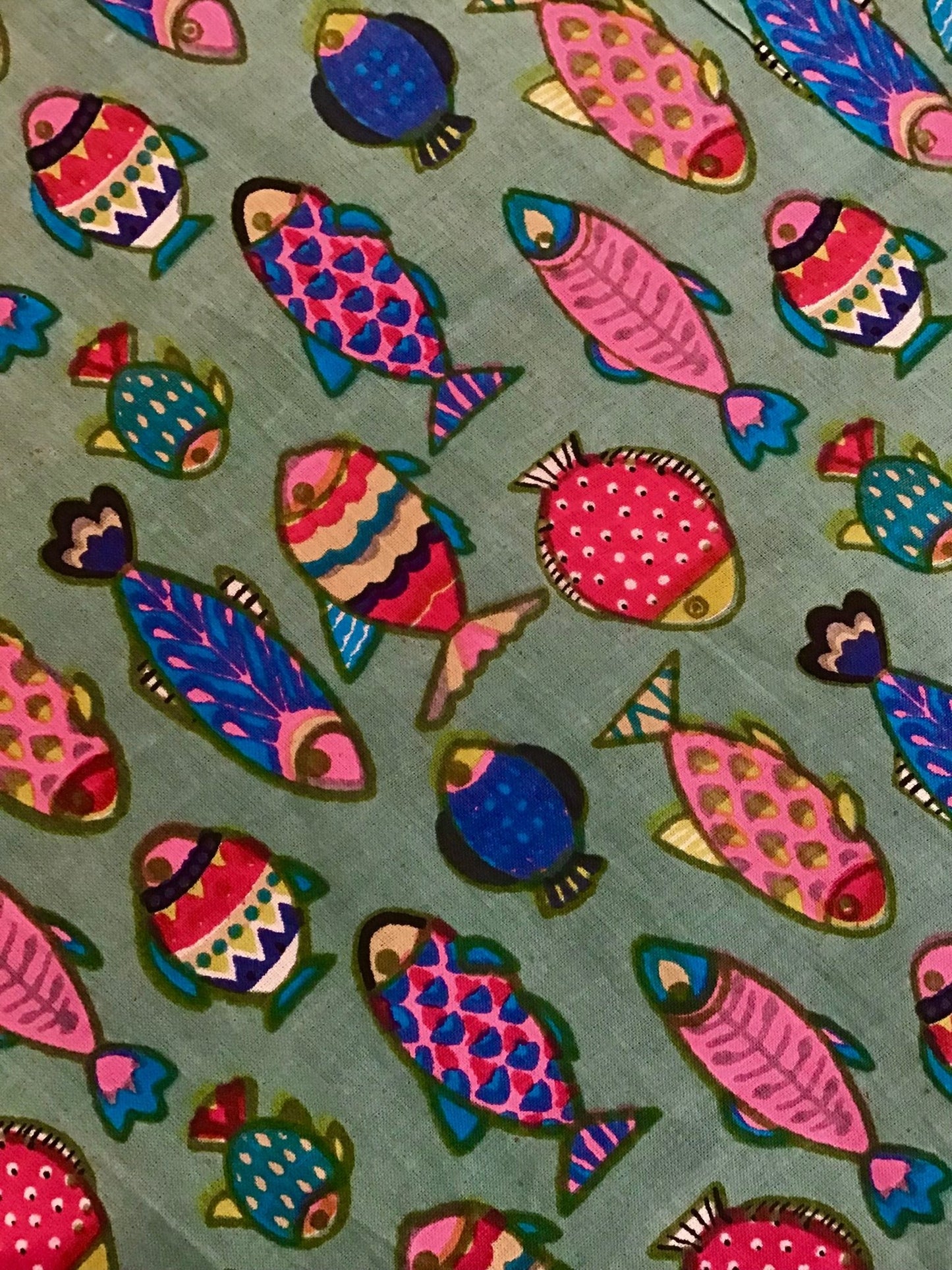 Sushi Bar Screen Printed Fabric 100% Cotton - Violet Elizabeth - Haberdashery