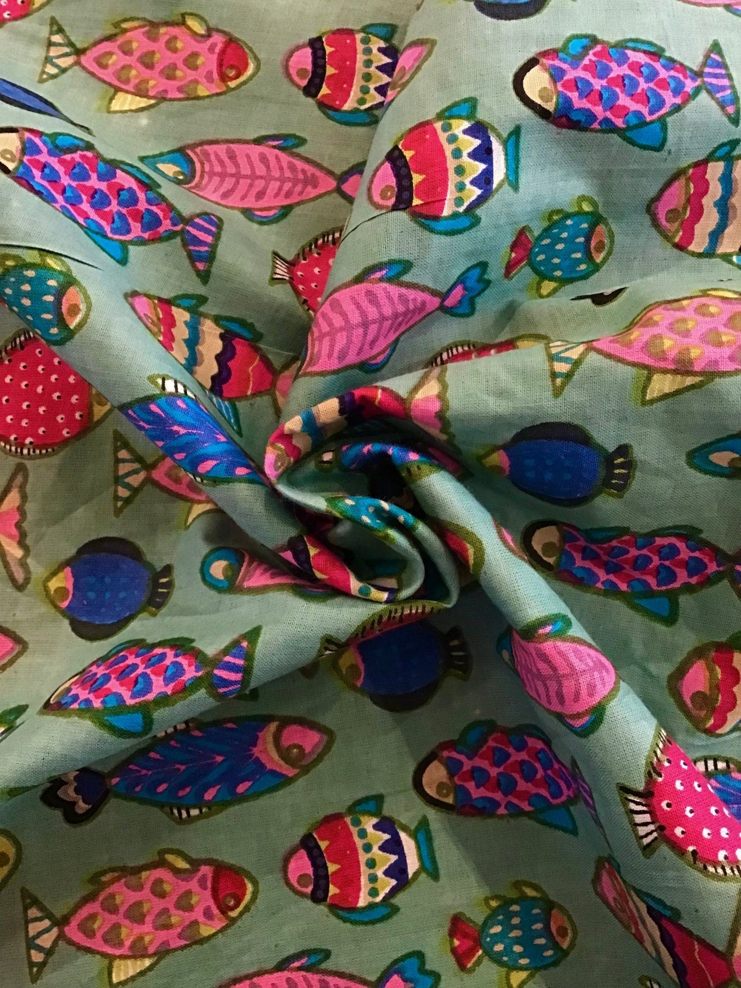 Sushi Bar Screen Printed Fabric 100% Cotton - Violet Elizabeth - Haberdashery