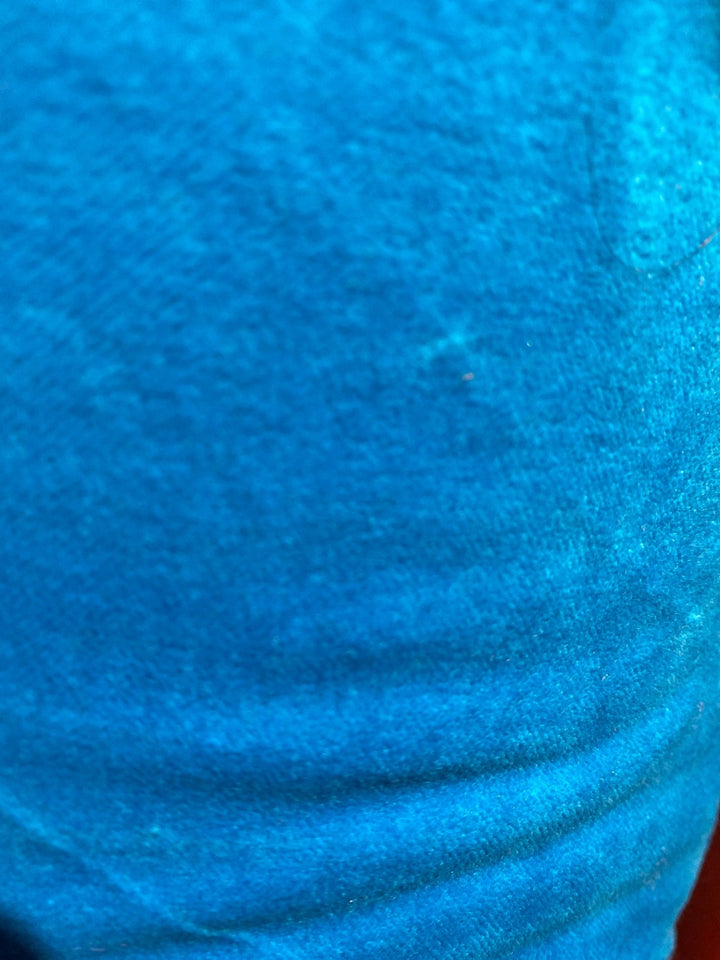 Teal Velvet Velvet Hand Dyed Fabric