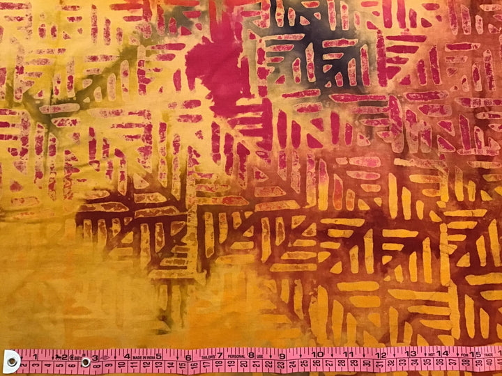 Techno Sunset Batik Fabric - Violet Elizabeth - Haberdashery