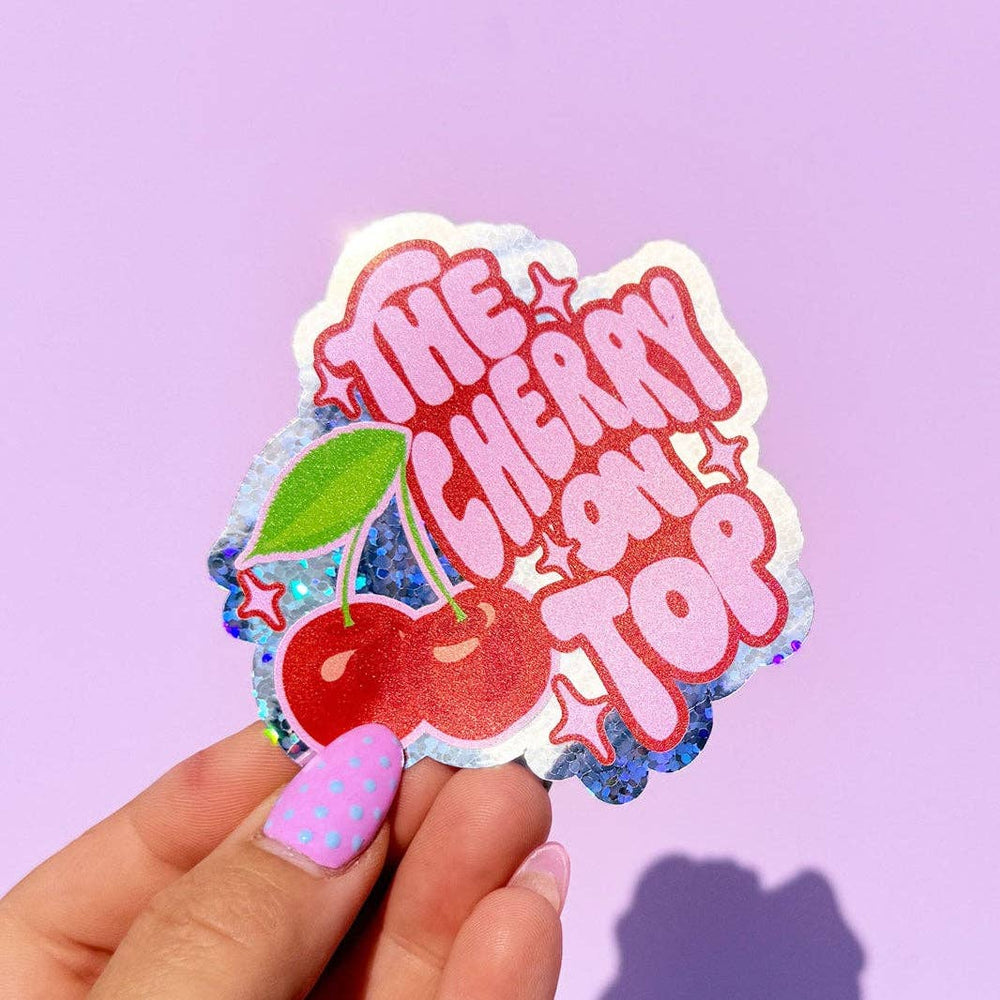 The Cherry On Top Glitter Sticker - Violet Elizabeth - 