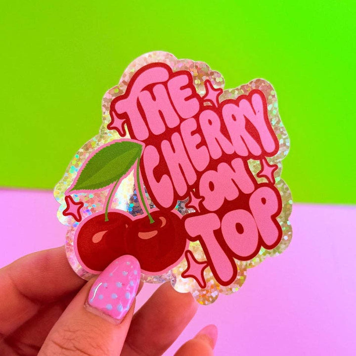 The Cherry On Top Glitter Sticker - Violet Elizabeth - 