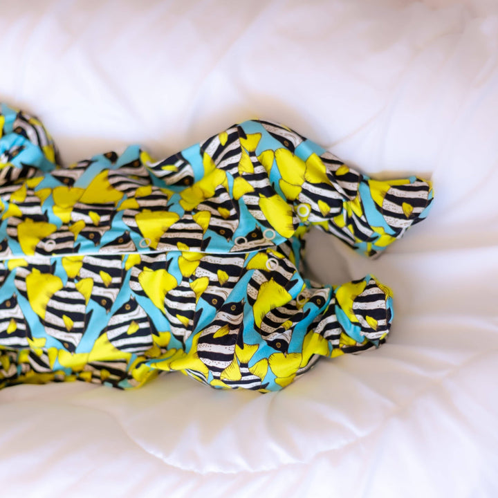 Tropical Fish print cotton Sleepsuit - Violet Elizabeth - 