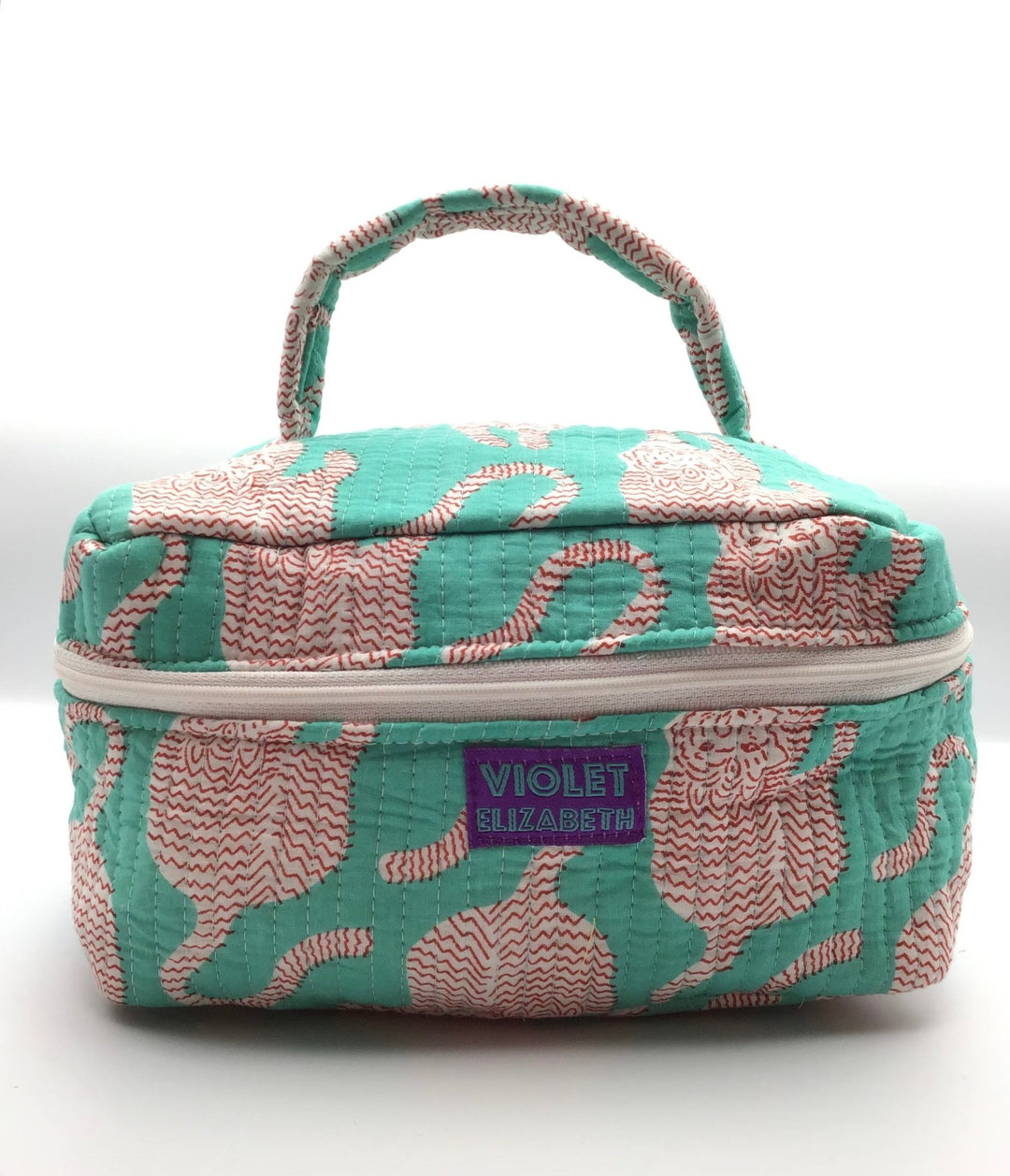 Turquoise Tiger Vanity Washbags - Violet Elizabeth - Bathroom Accessories