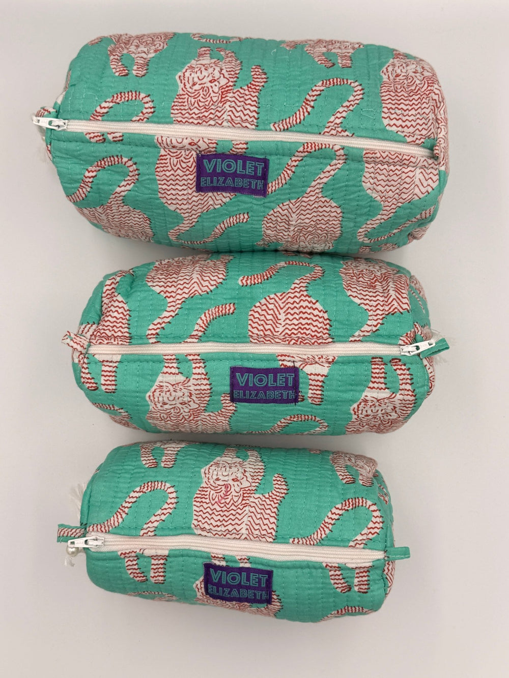 Turquoise Tiger Washbags - Violet Elizabeth - Bathroom Accessories