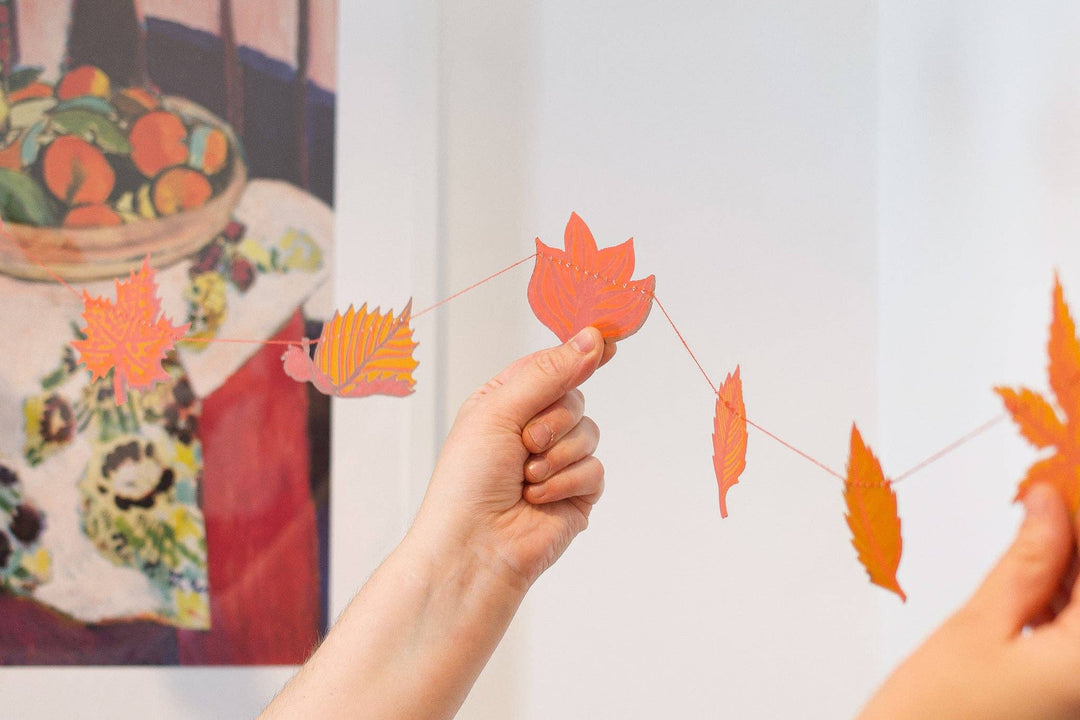 UK/EU: Autumn Leaves Sewn Garland - Violet Elizabeth -