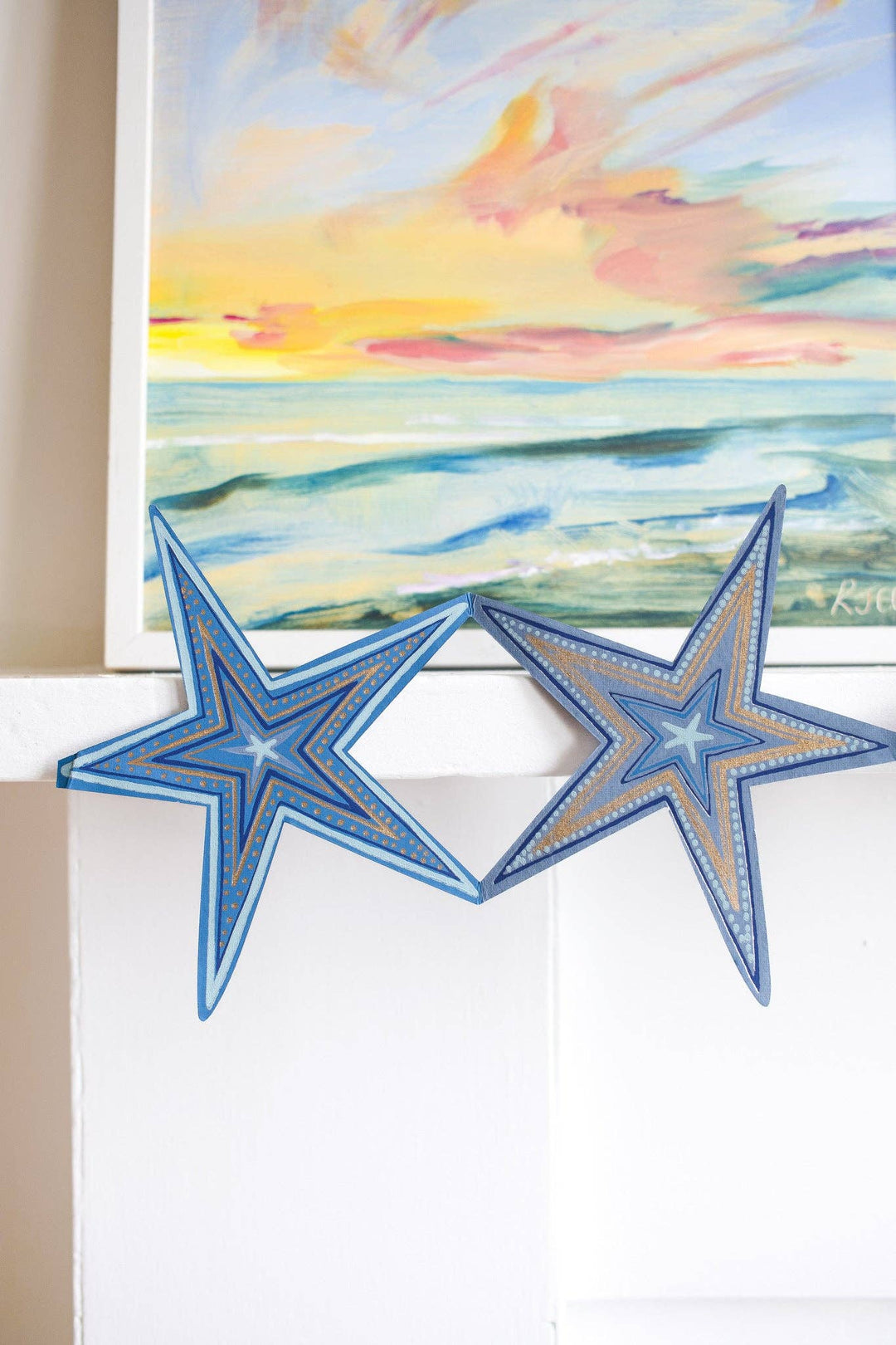UK/EU: Stars Concertina Garland - Violet Elizabeth -