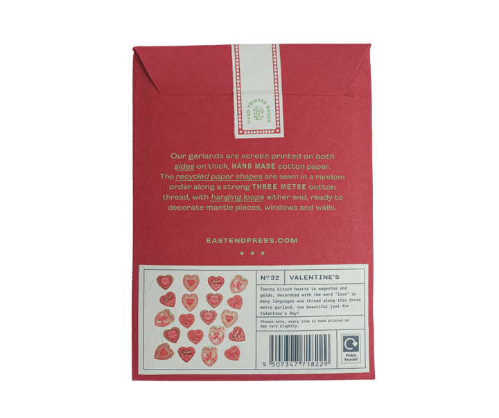 Valentine's Sewn Garland - Violet Elizabeth - 