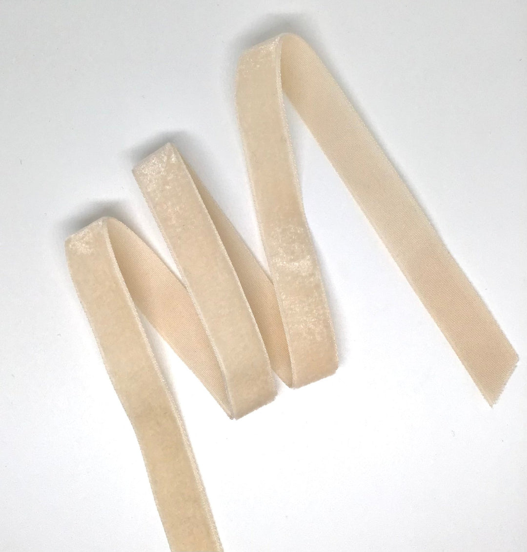 Velvet ribbon in beige - Violet Elizabeth - Haberdashery
