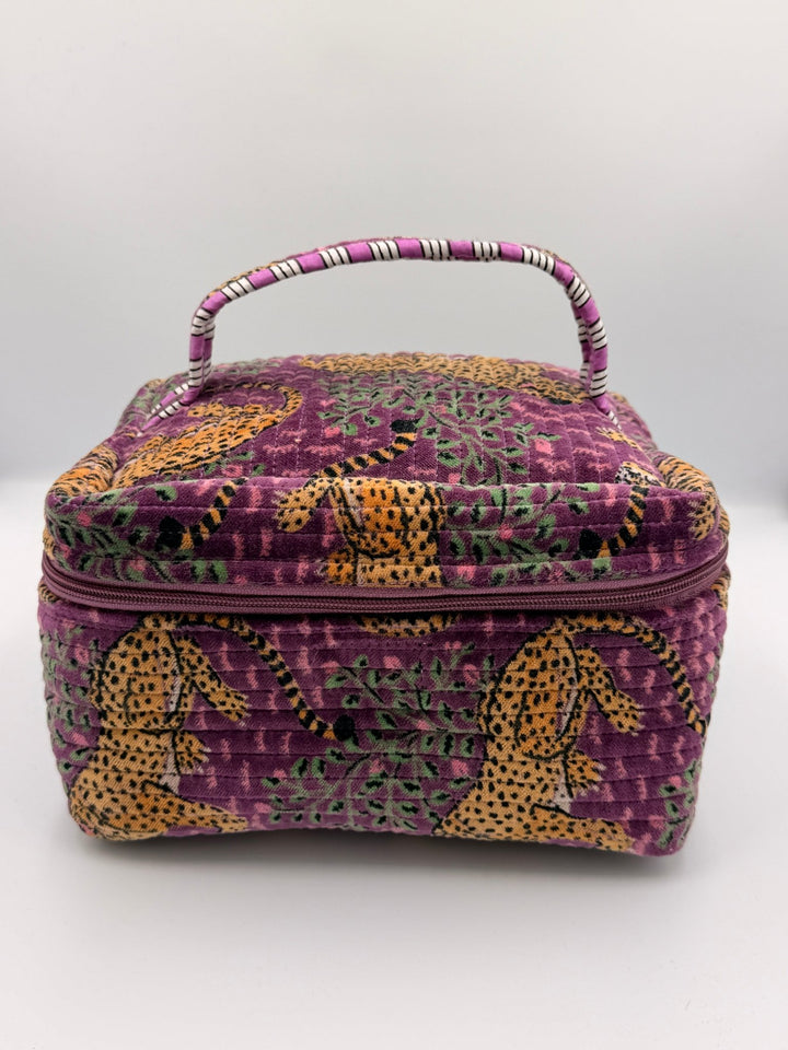 Venus Night Velvet Printed Cotton Vanity Bag