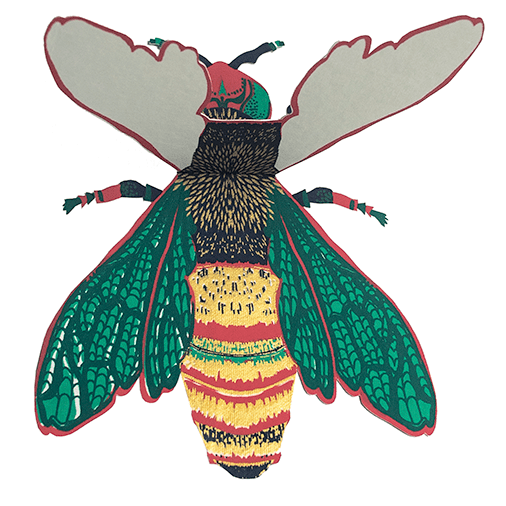 Wasp Greeting Card - Violet Elizabeth - Gift Cards