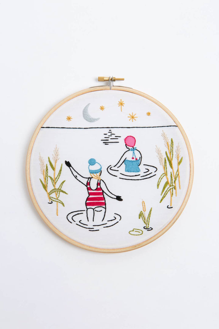 Wild Swimming Embroidery Kit (Swim) | Complete Craft Kit - Violet Elizabeth - Haberdashery