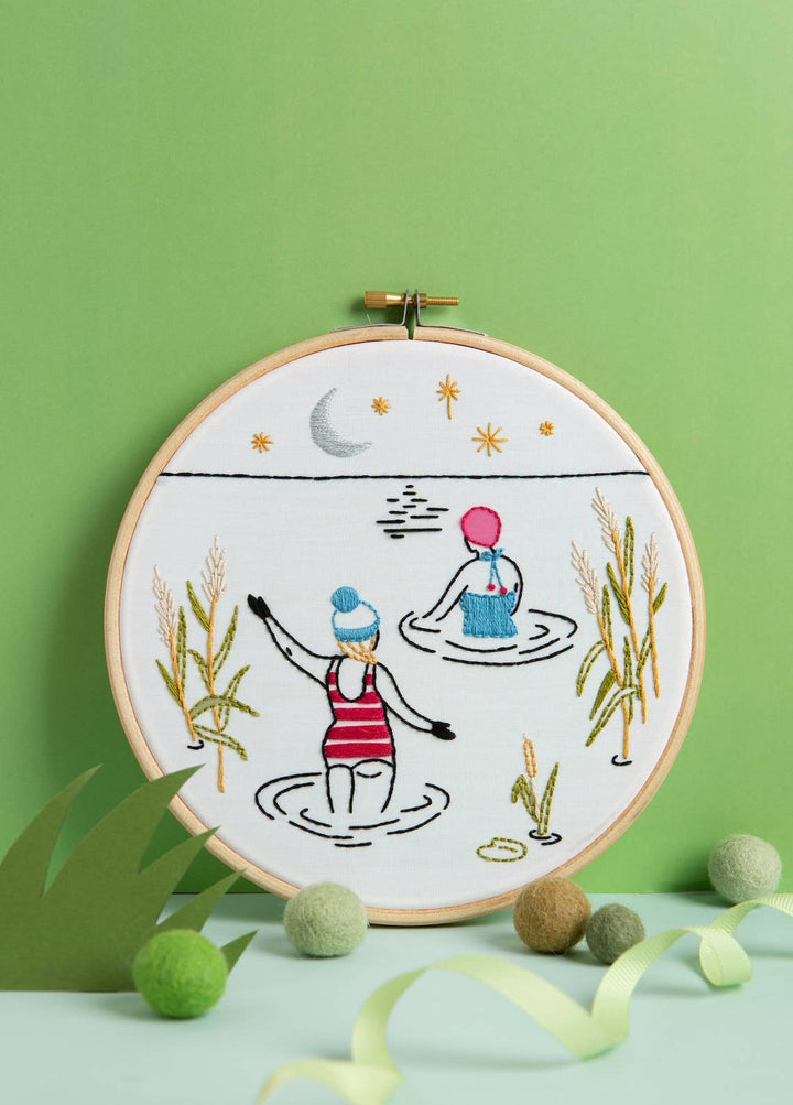 Wild Swimming Embroidery Kit (Swim) | Complete Craft Kit - Violet Elizabeth - Haberdashery