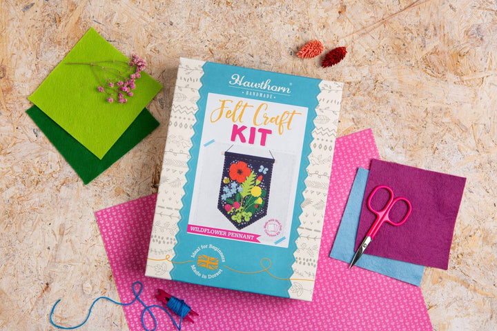 Wildflower Pennant Felt Craft Kit | Complete Craft Kit - Violet Elizabeth - Haberdashery
