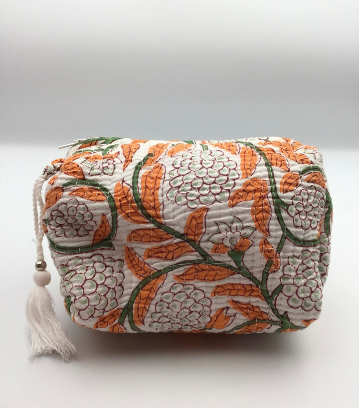 Wisteria Printed Cotton Washbag