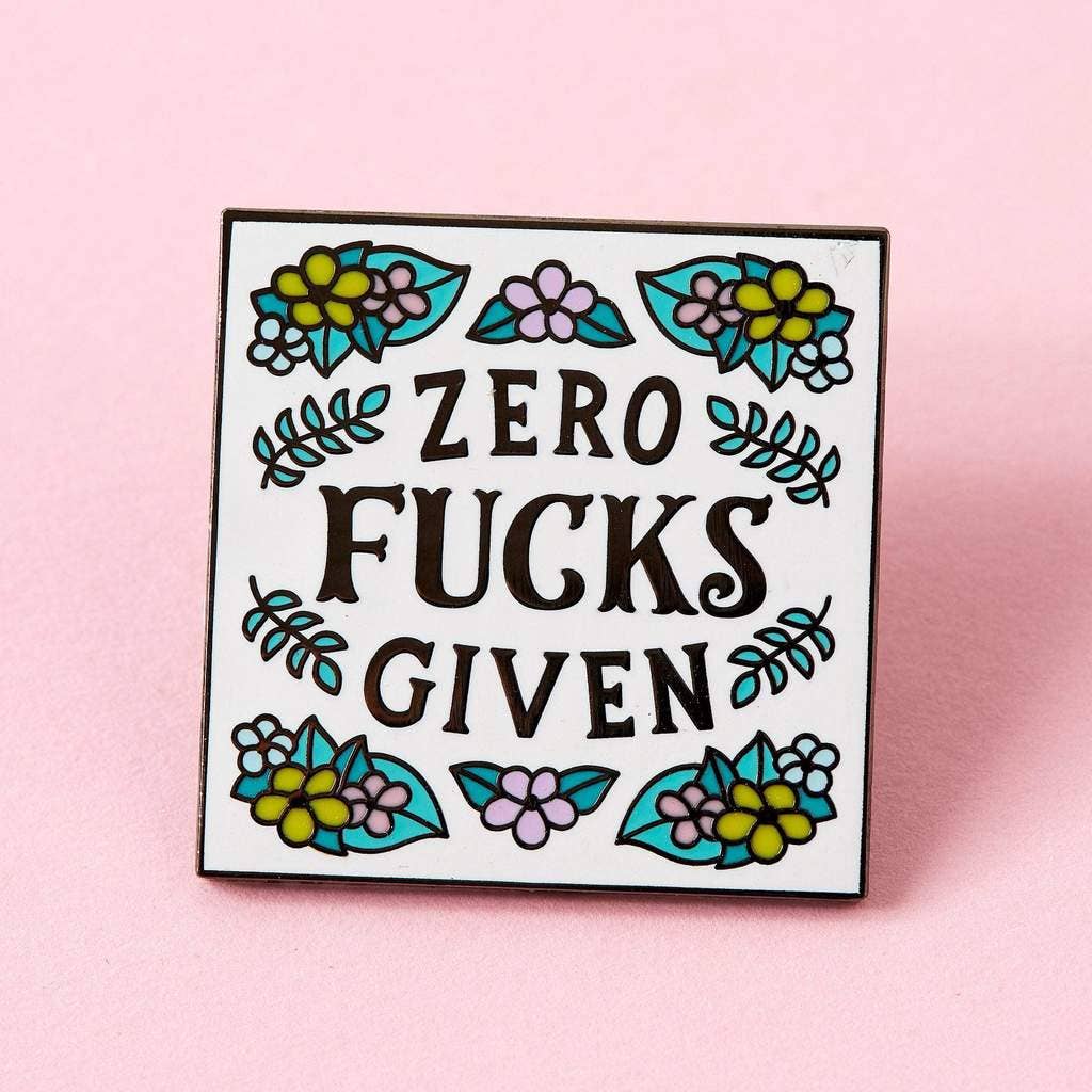 Zero Fucks Given Enamel Pin - Violet Elizabeth - Jewellery