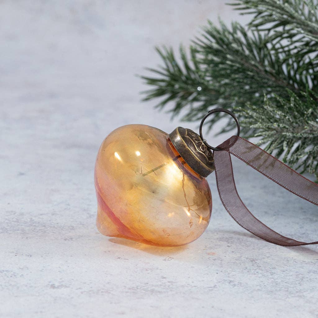 2" Honey Luster Glass Lantern - Violet Elizabeth - Christmas Decorations