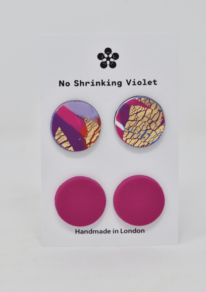 80s Stud Pink - Violet Elizabeth - Jewellery
