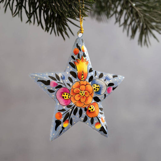 Blue Indian Mini Star Hanging Ornament - Violet Elizabeth