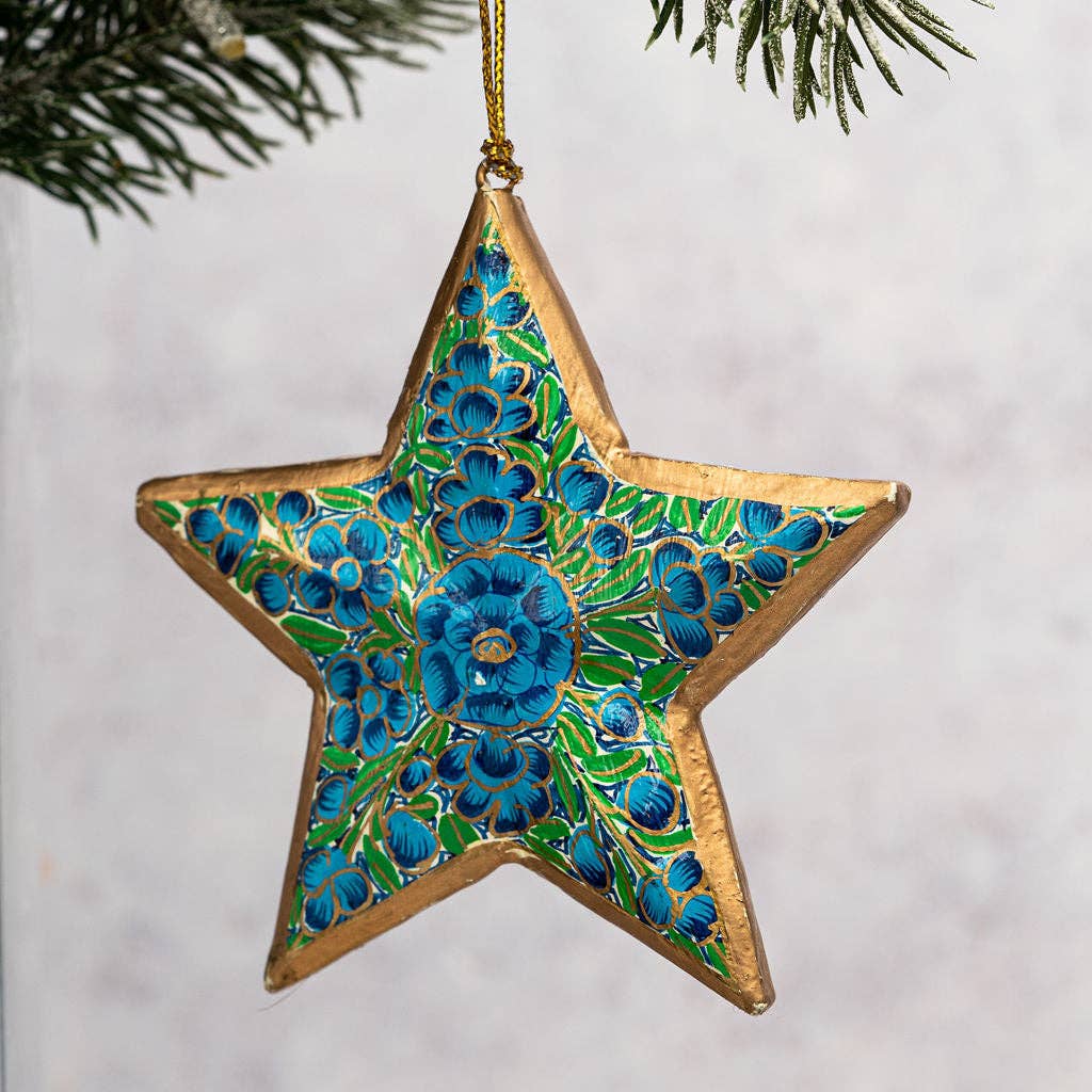 Turq & Green 3D Hanging Star - Violet Elizabeth