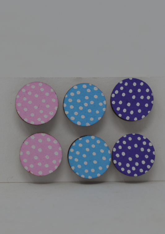 Polka Dot Studs: Mini Set - Violet Elizabeth