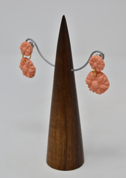 Daisy Drop Earrings Peach - Violet Elizabeth