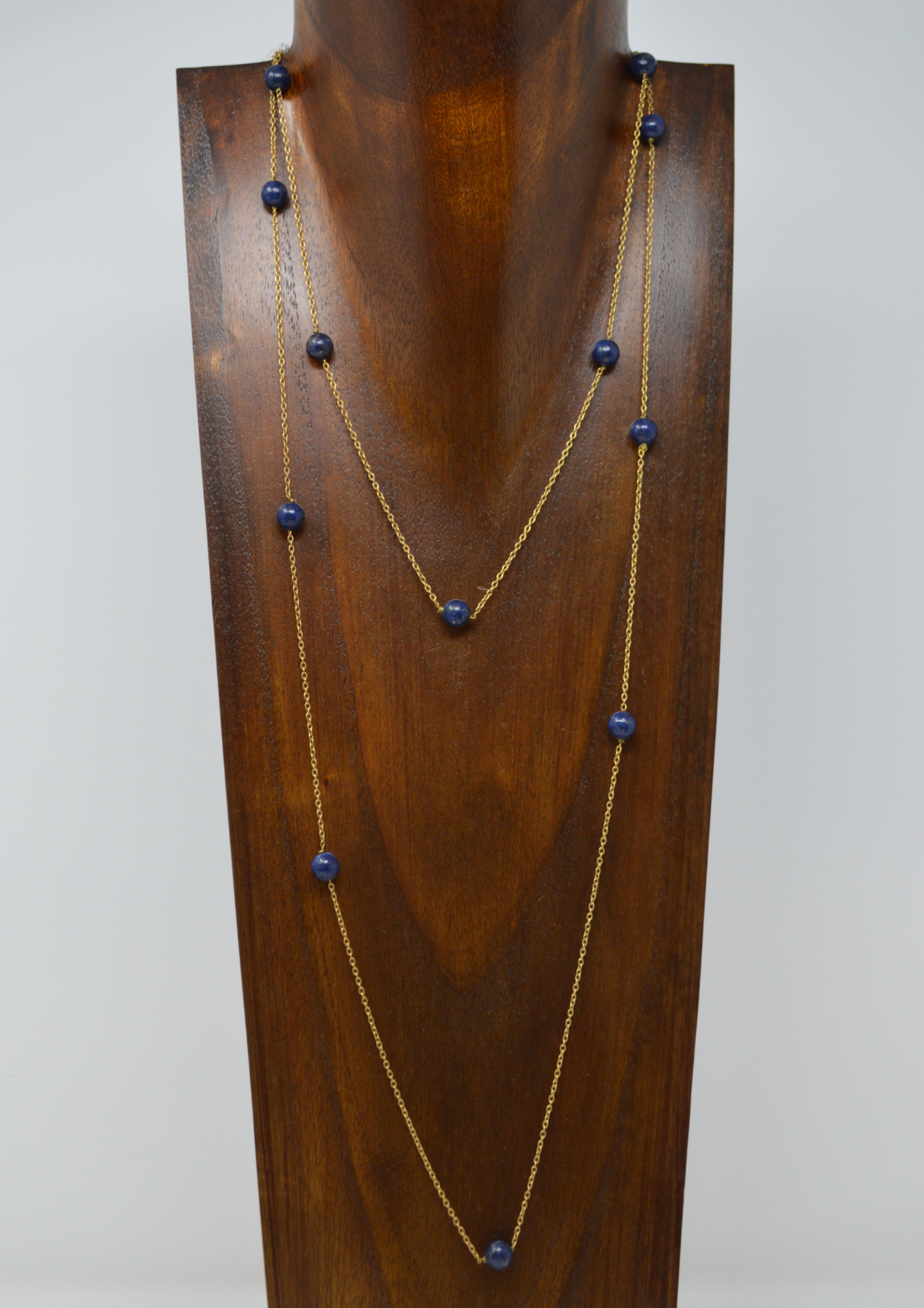 lapis lazuli with brass - Violet Elizabeth