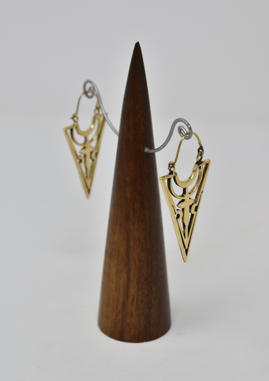 Arrow Cross earrings: Brass and Silver Plated Brass - Violet Elizabeth - Jewellery