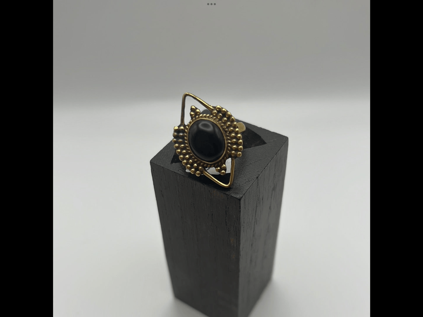Aztec Brass Ring: Various Stones - Violet Elizabeth - Jewellery